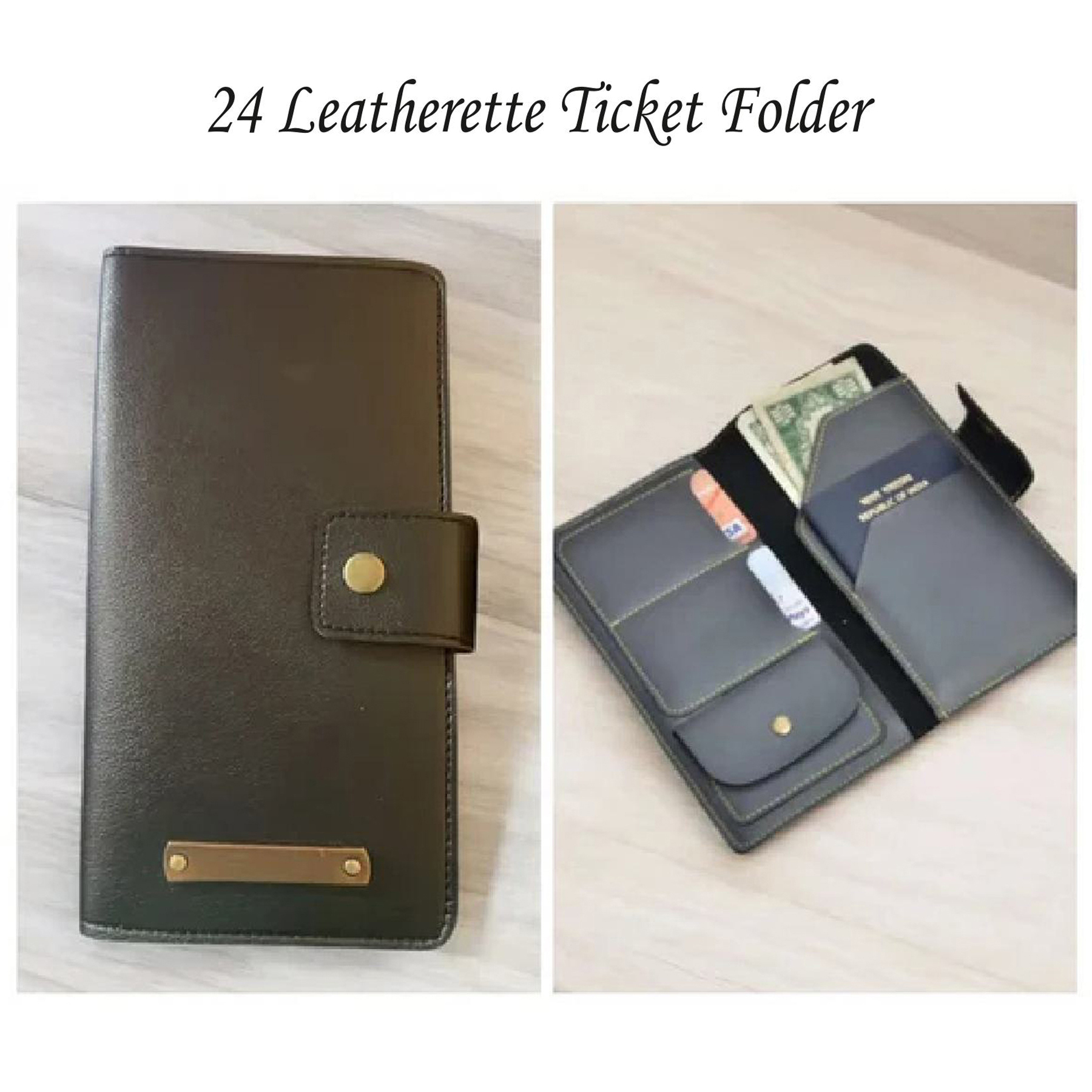 82202524*LEATHERETTE TICKET FOLDER