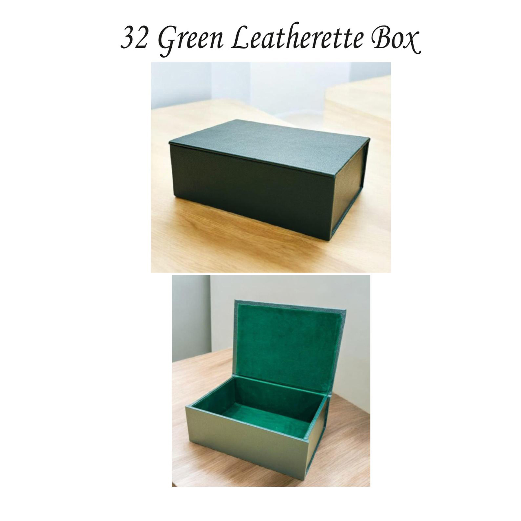82202532*GREEN LEATHERETTE BOX