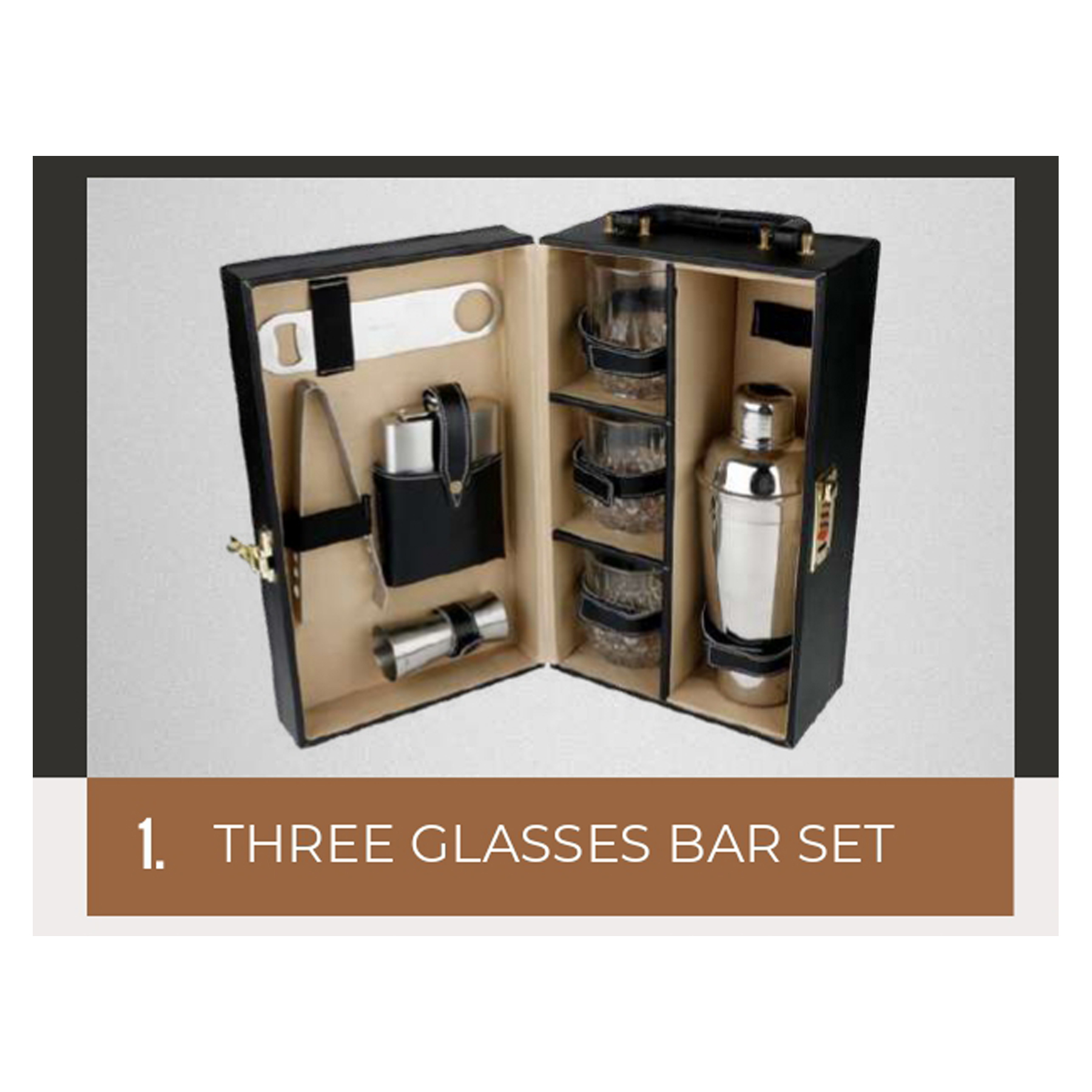 822025BH01*THREE GLASS BAR SET