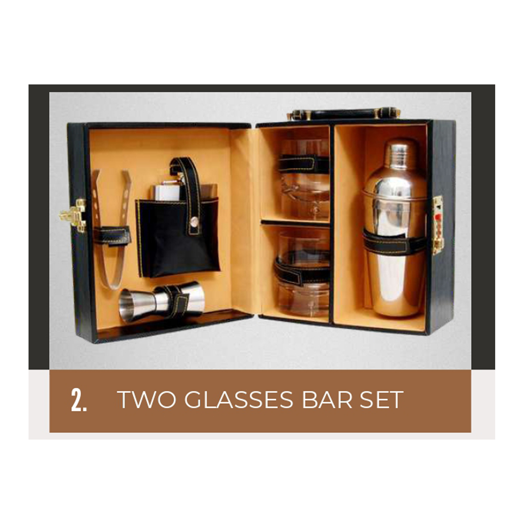 822025BH02*TWO GLASS BAR SET