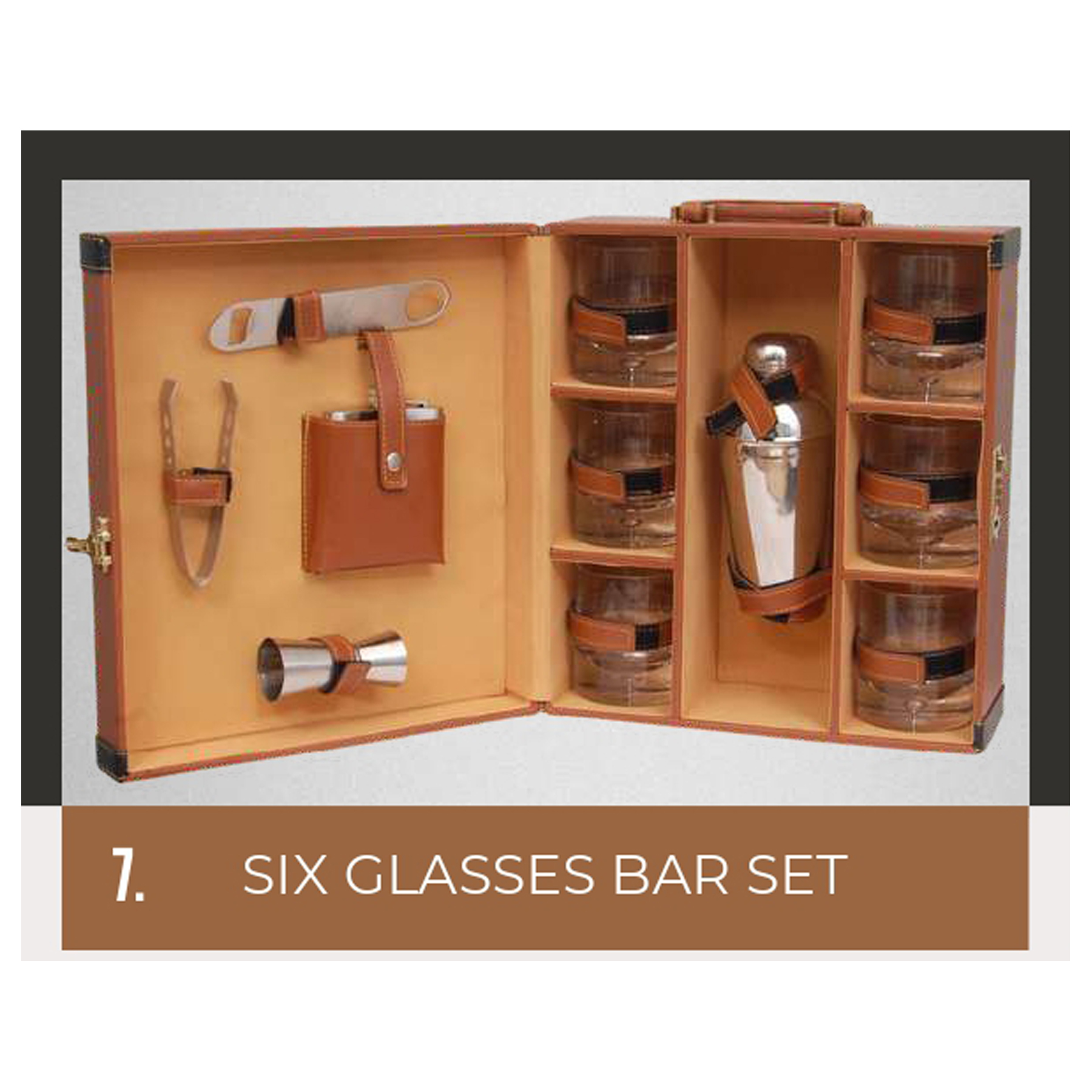822025BH07*SIX GLASS BAR SET