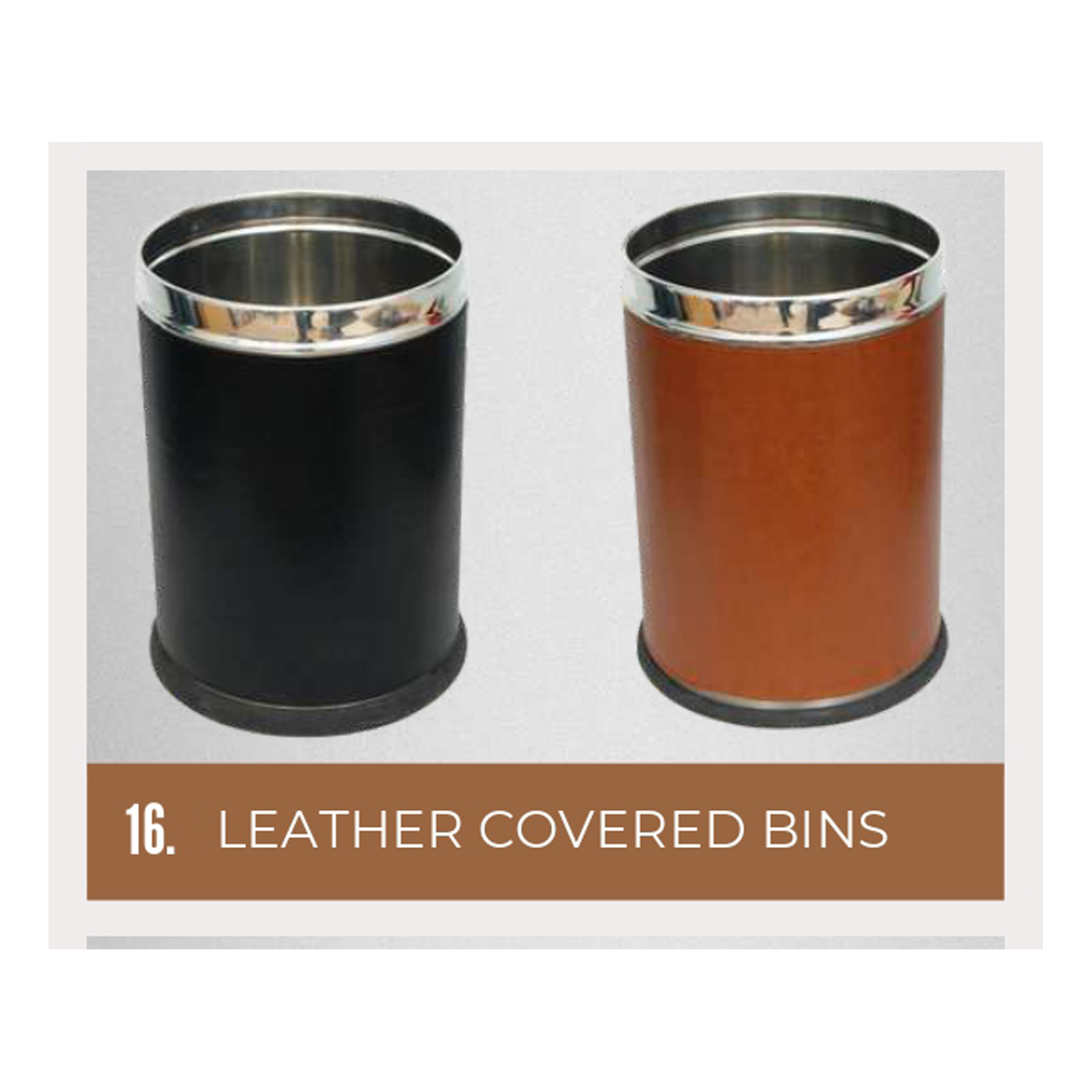 822025BH16*LEATHERETTE PAPER DUSTBIN