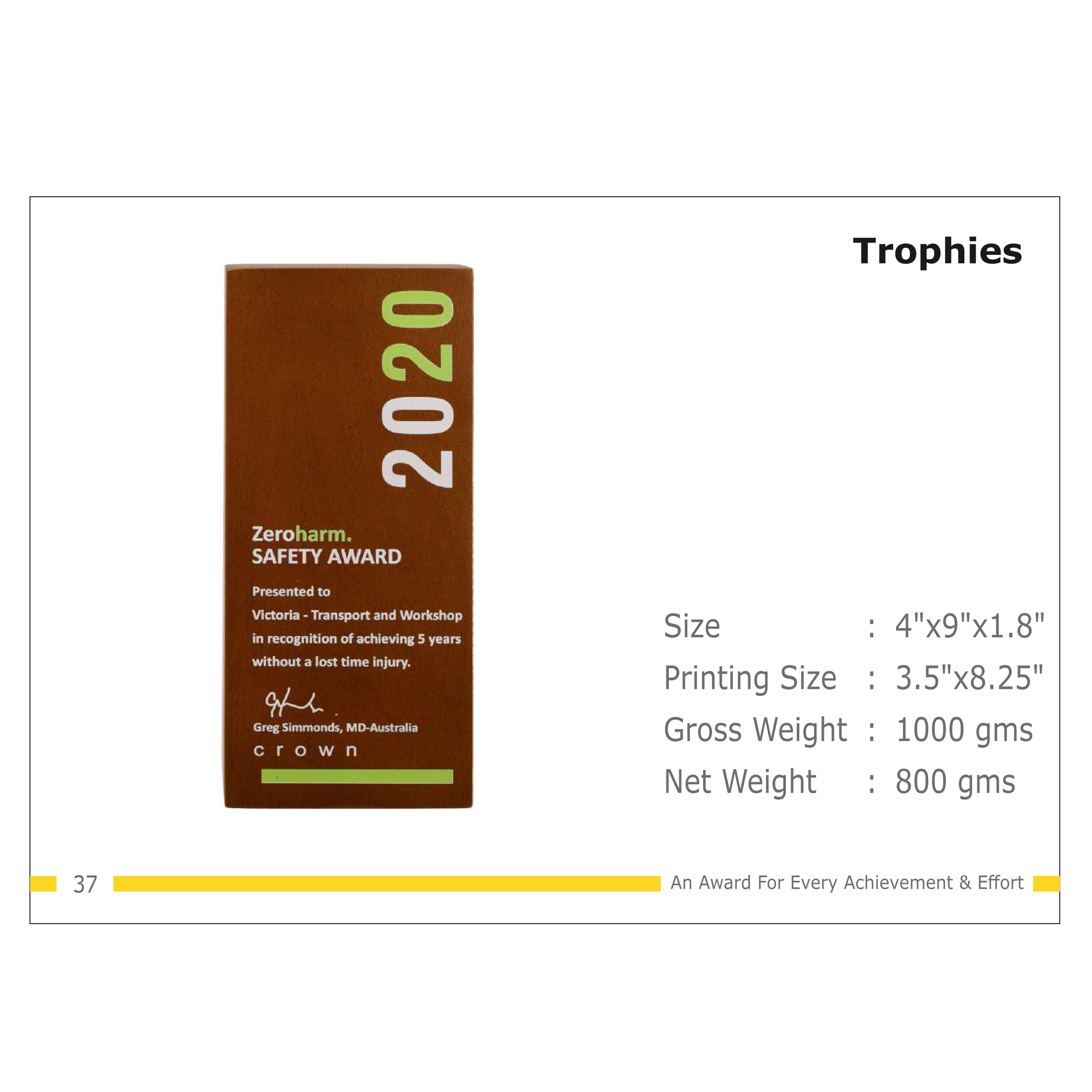 912025TR37*TROPHY