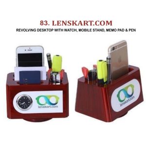 96202383*REVOLVING DESKTOP WITH WATCH MOBILE STAND MEMO PAD & PEN