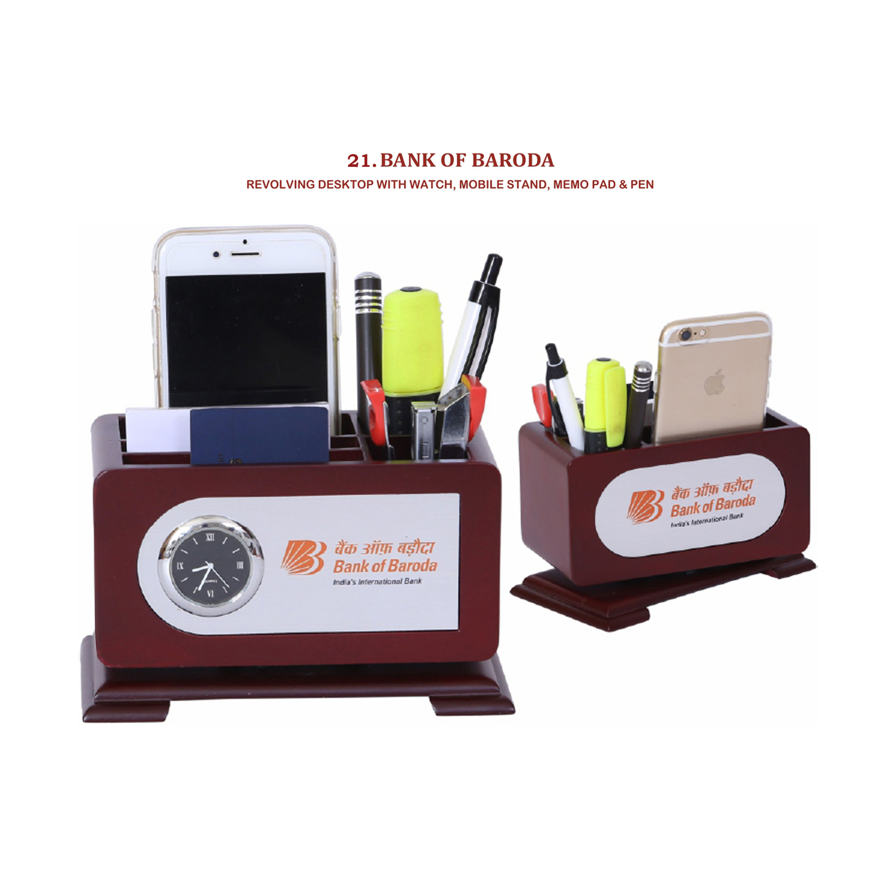 96202521*REVOLVING DESKTOP WITH WATCH & MOBILE STAND