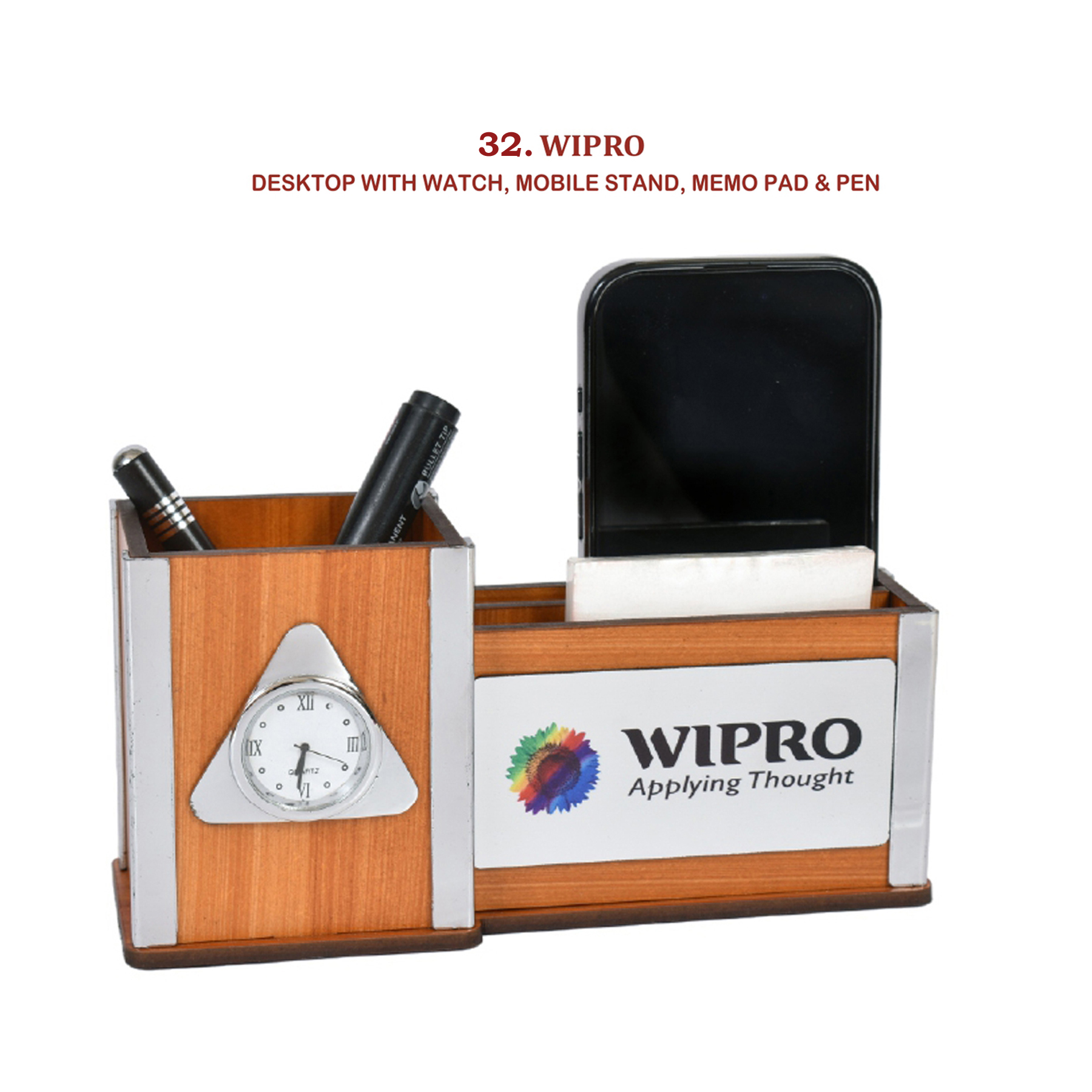96202532*DESKTOP WITH WATCH MOBILE STAND MEMOPAD & PEN