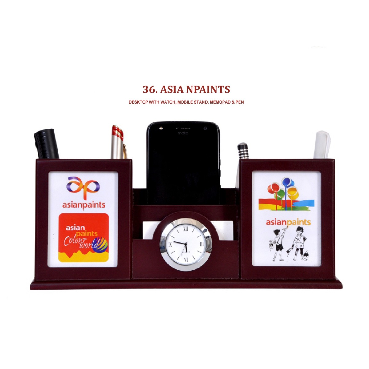 96202536*DESKTOP WITH WATCH MOBILE STAND MEMOPAD & PEN