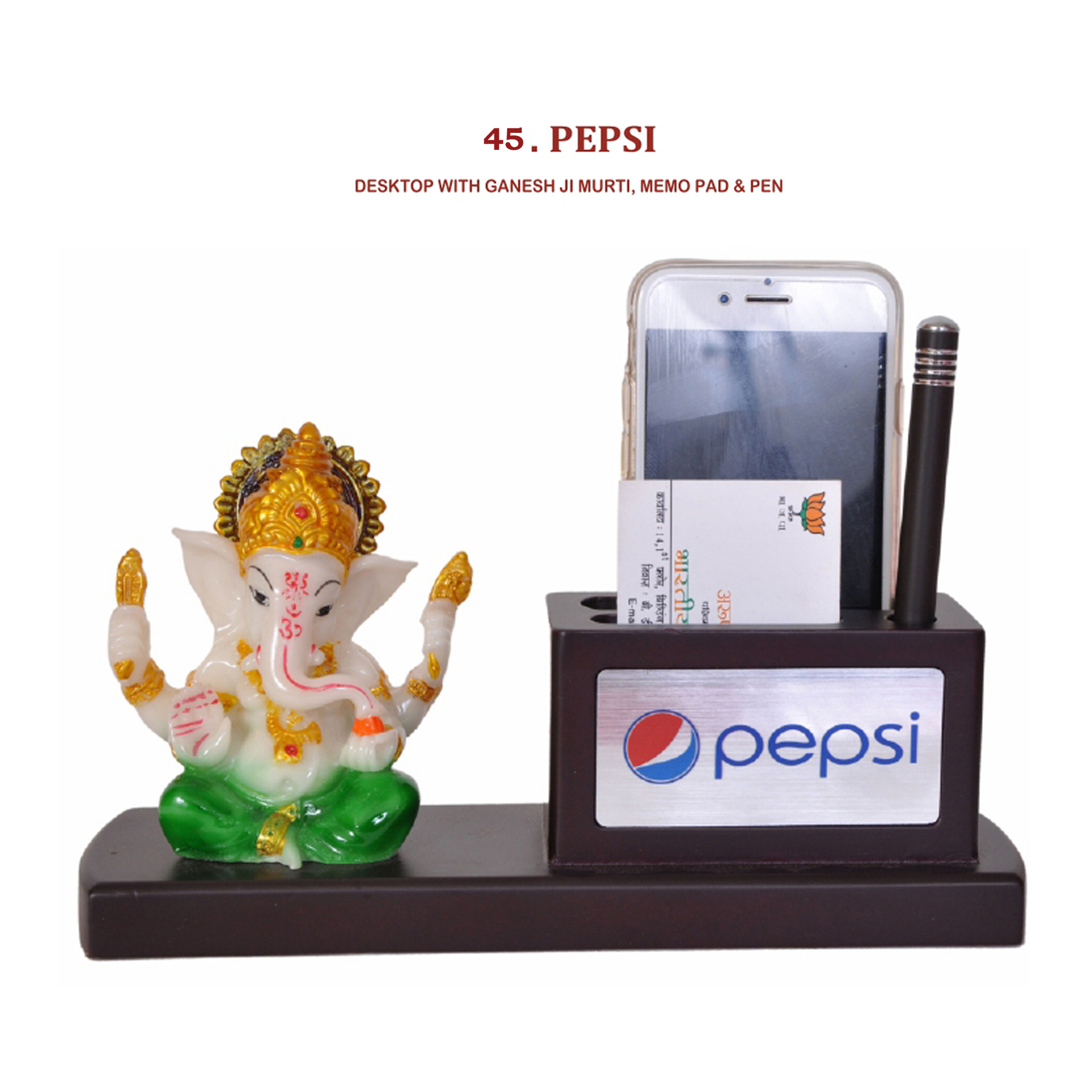96202545*DESKTOP WITH GANESH JI MURTI MEMO PAD & PEN