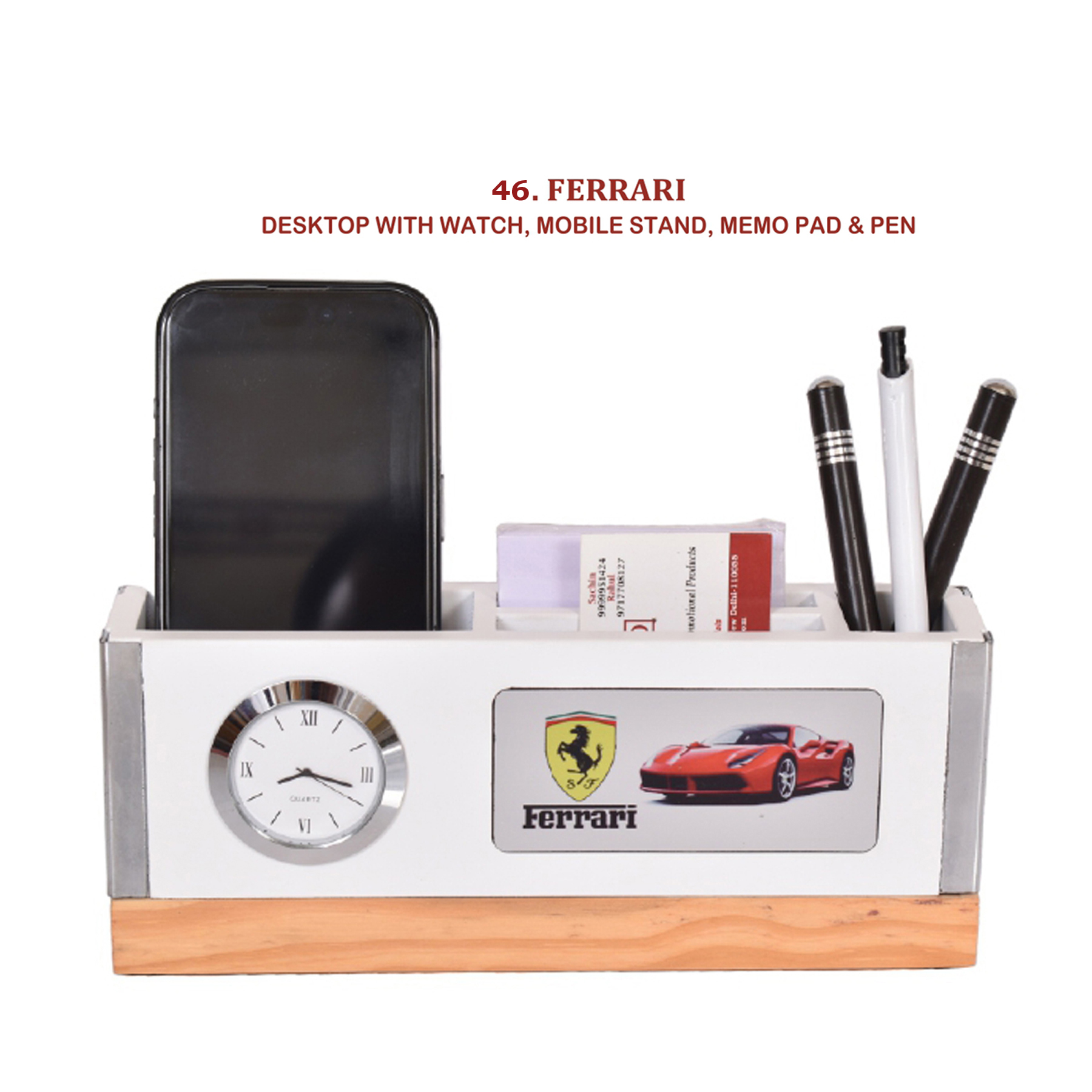 96202546*DESKTOP WITH WATCH MOBILE STAND MEMO PAD & PEN