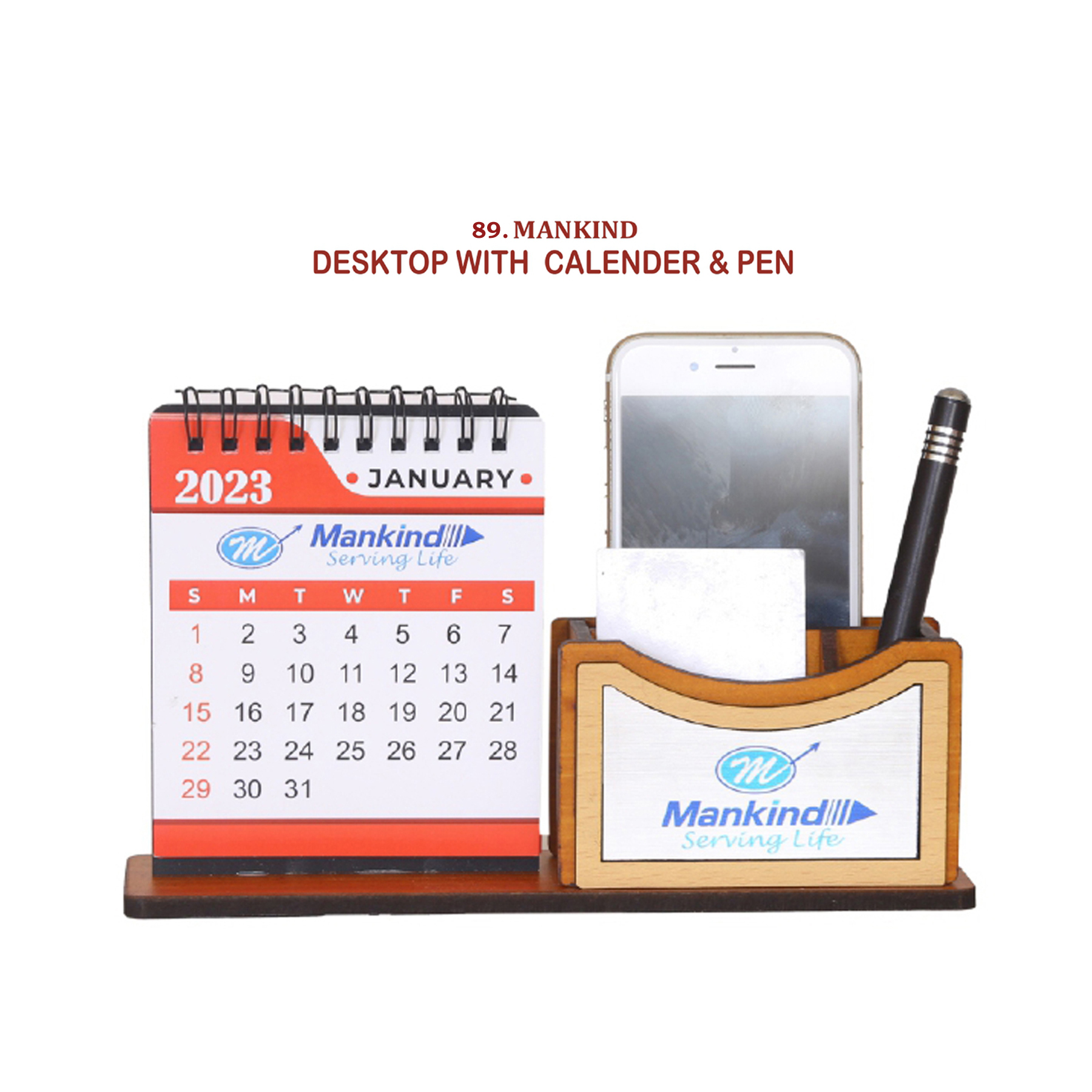 96202589*DESKTOP WITH CALENDER MOBILE STAND & PEN