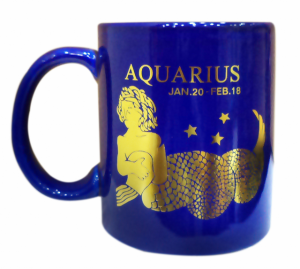 Aguarius Golden Zodiac Mug 