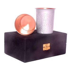 Pack of 2 Meena Copper Glass gift set DC 22