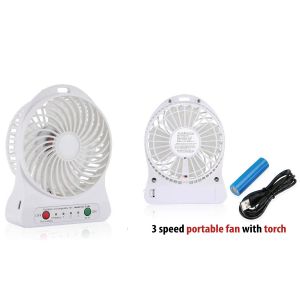 portable fan with torch