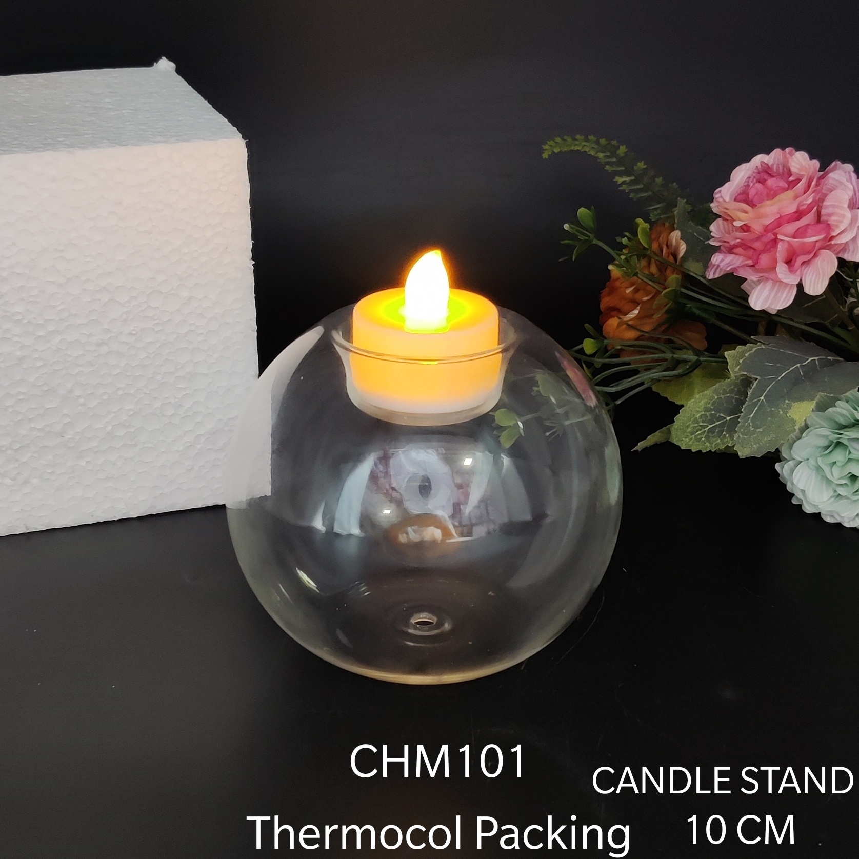 CHM 101 Borosill Round Glass T-light