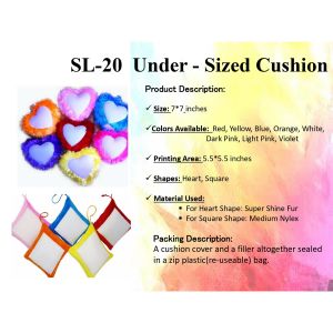 Sublimation Blank SL-20 HEART With Special Zipper PP Packing