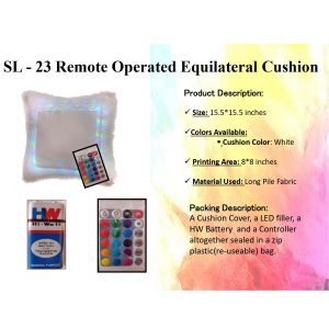 Sublimation Blank PILLOW WITH Remote LED LIGHT SL-23