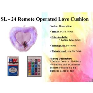 Sublimation Blank Pillow With Remote Light  SL-24
