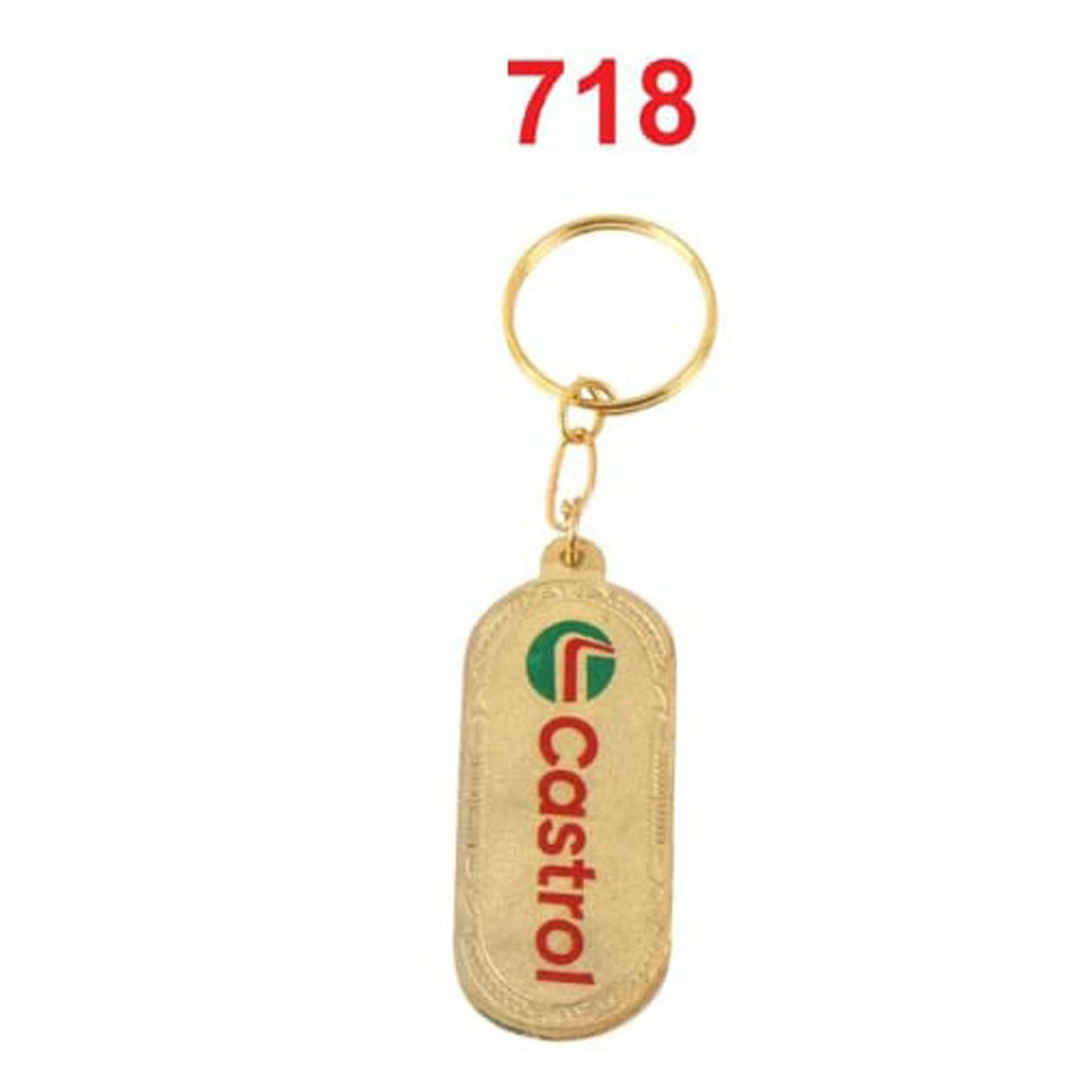 DA7182025*GOLDEN CHAIN & FOLD DIGITAL PHOTO LAMINATION METAL KEYCHAIN