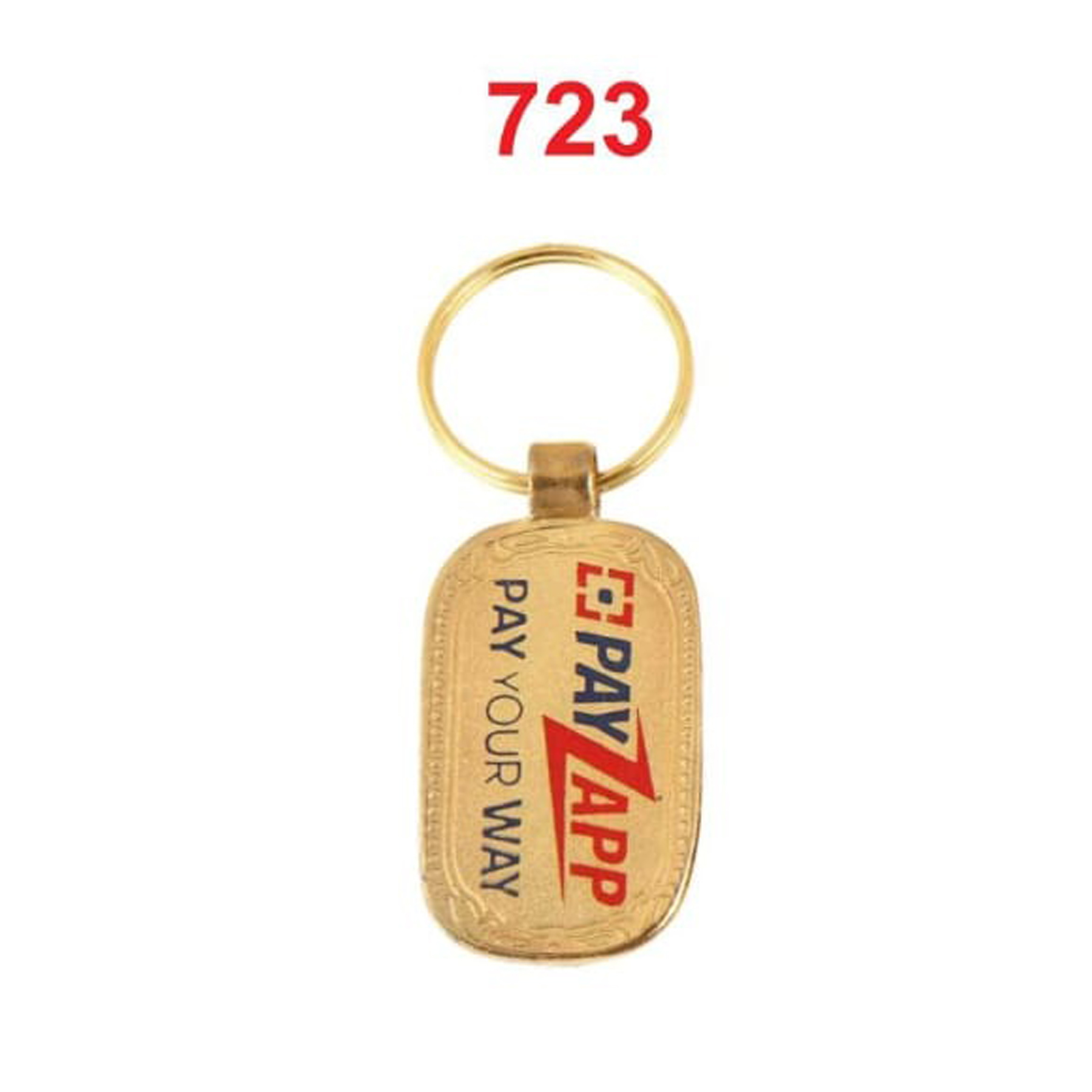 DA7232025*GOLDEN CHAIN & FOLD DIGITAL PHOTO LAMINATION METAL KEYCHAIN