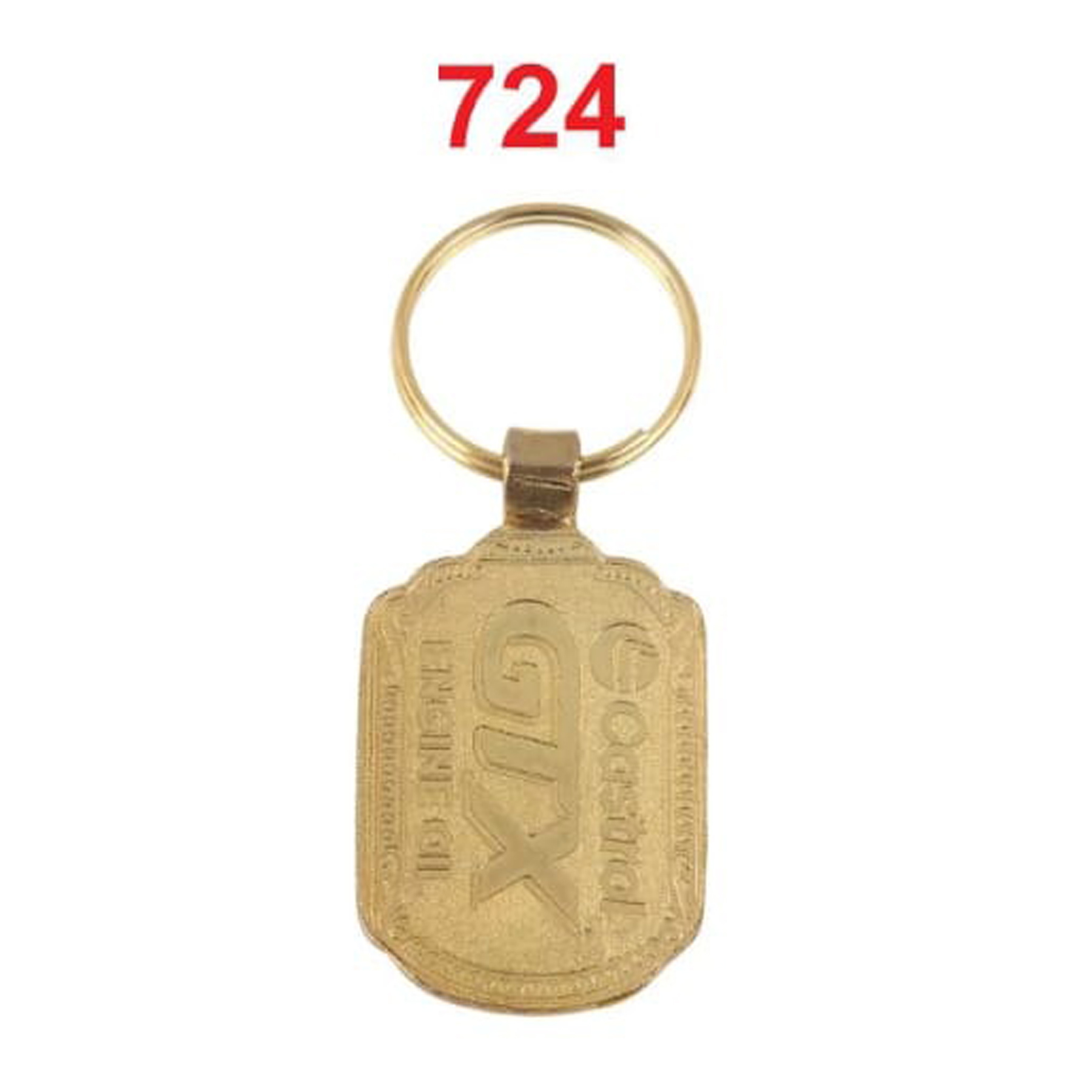 DA7242025*GOLDEN CHAIN & FOLD DIGITAL PHOTO LAMINATION METAL KEYCHAIN