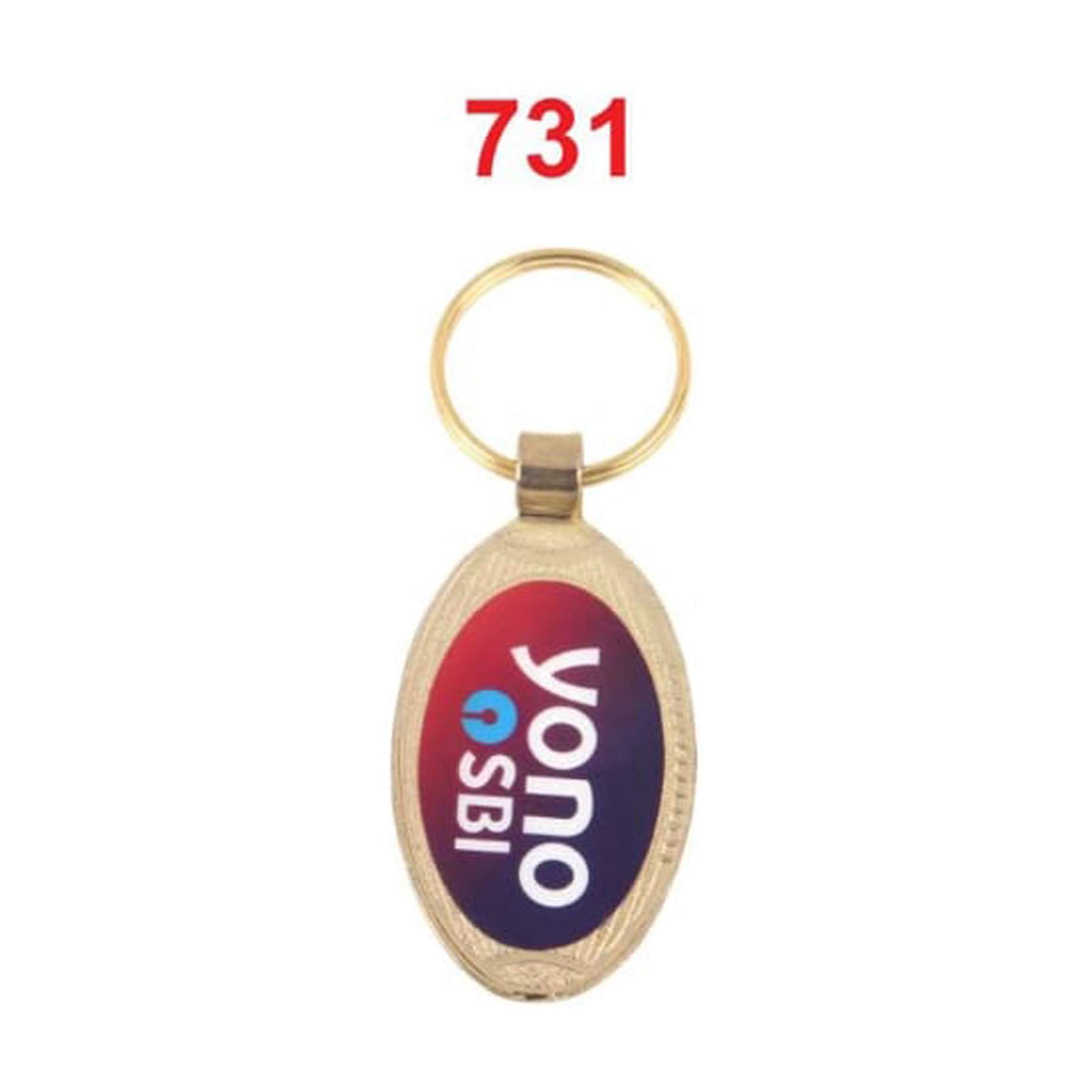 DA7312025*GOLDEN CHAIN & FOLD DIGITAL PHOTO LAMINATION METAL KEYCHAIN