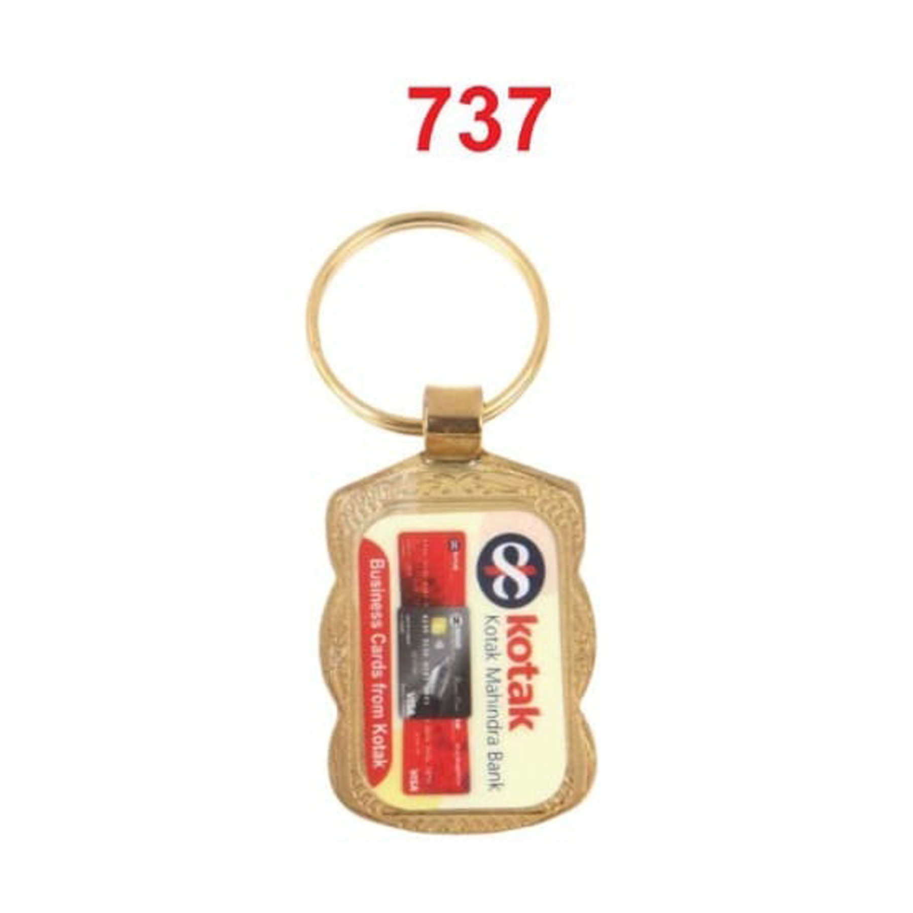 DA7372025*GOLDEN CHAIN & FOLD DIGITAL PHOTO LAMINATION METAL KEYCHAIN