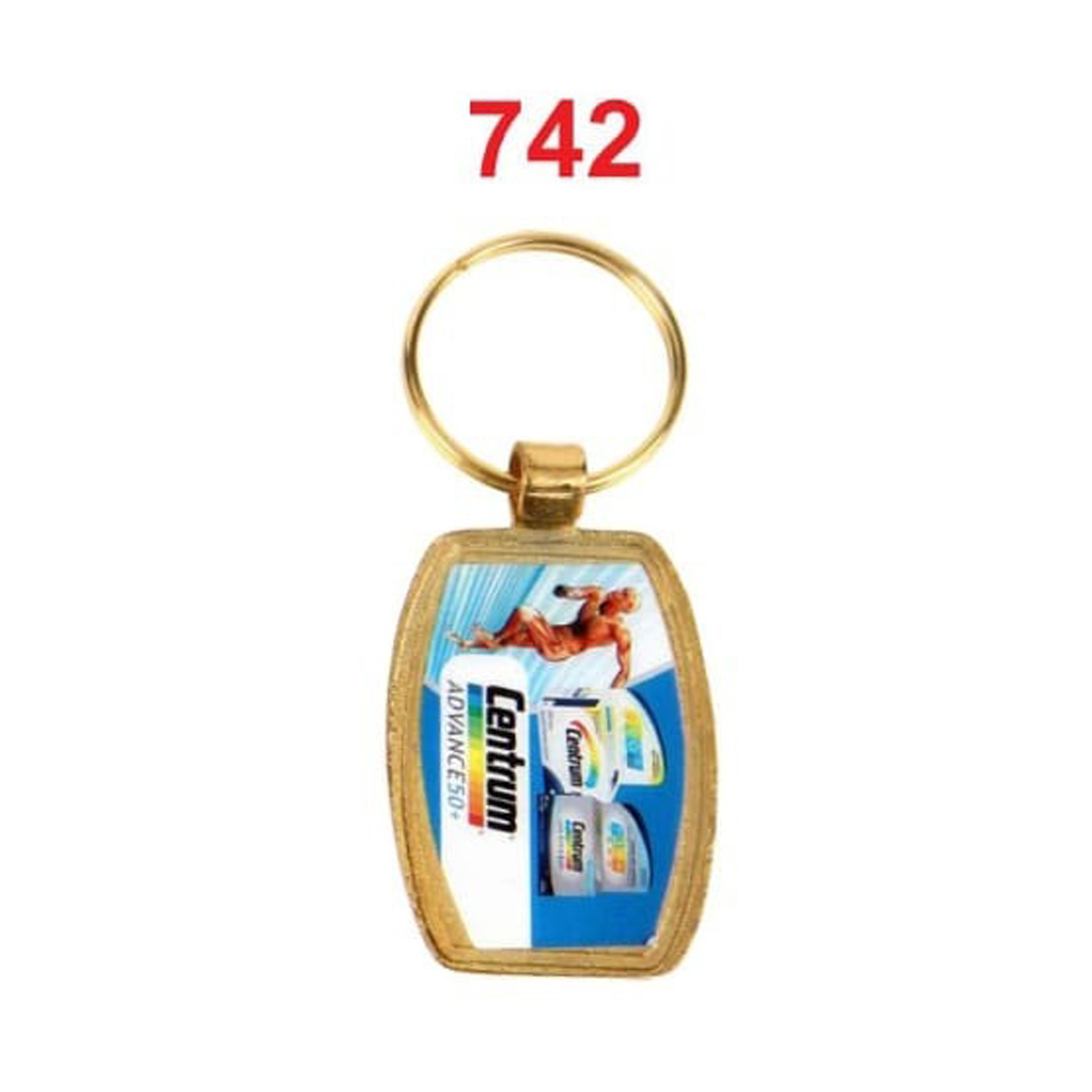 DA7422025*GOLDEN CHAIN & FOLD DIGITAL PHOTO LAMINATION METAL KEYCHAIN