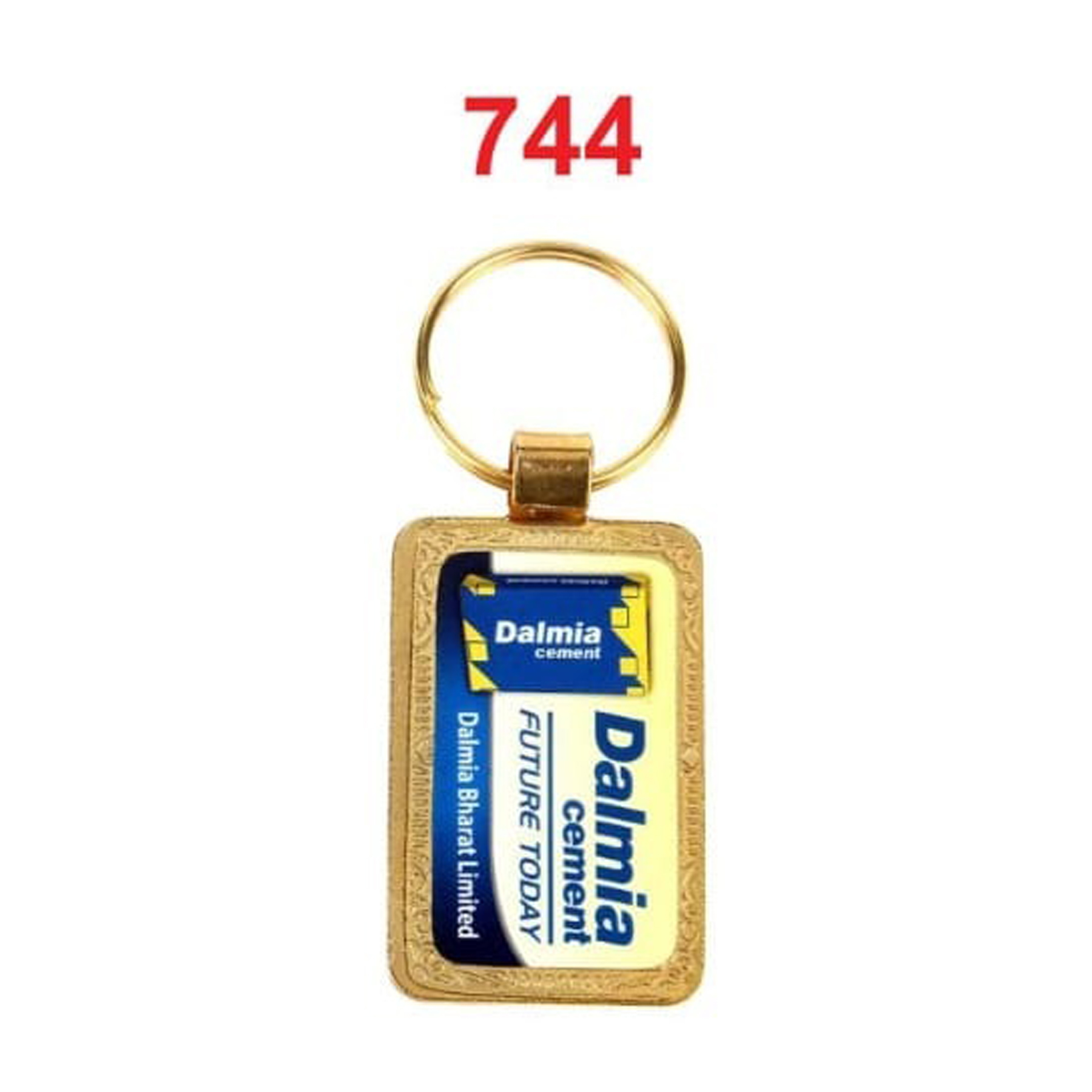 DA7442025*GOLDEN CHAIN & FOLD DIGITAL PHOTO LAMINATION METAL KEYCHAIN