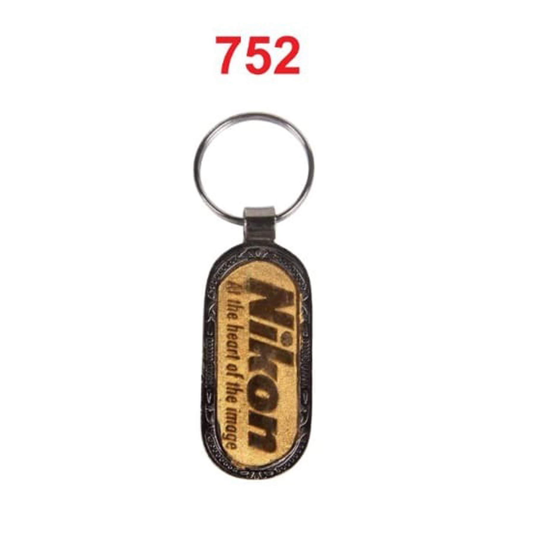 DA7522025*POWDER COATING & DOUBLE PLATING BLACK NICKEL LAMINATION METAL KEYCHAIN