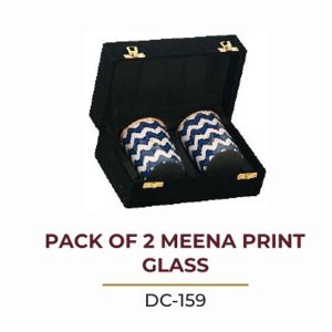 PACK OF 2 MEENA
PRINT GLASS DC159