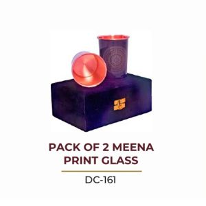 PACK OF 2 MEENA
PRINT GLASS DC161