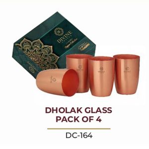 DHOLAK GLASS PACK OF 4 DC164