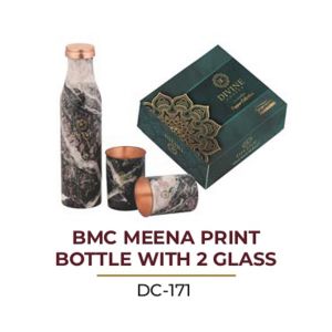 BMC MEENA PRlNT BOTTLE
WITH 2 GLASS DC171