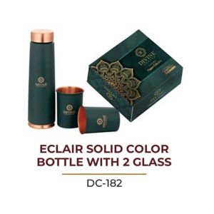 ECLAIR SOLID COLOUR BOTTLE WITH 2 GLASS DC182