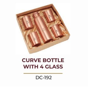 CURVE BOTTLE WITH 4 GLASS DC192