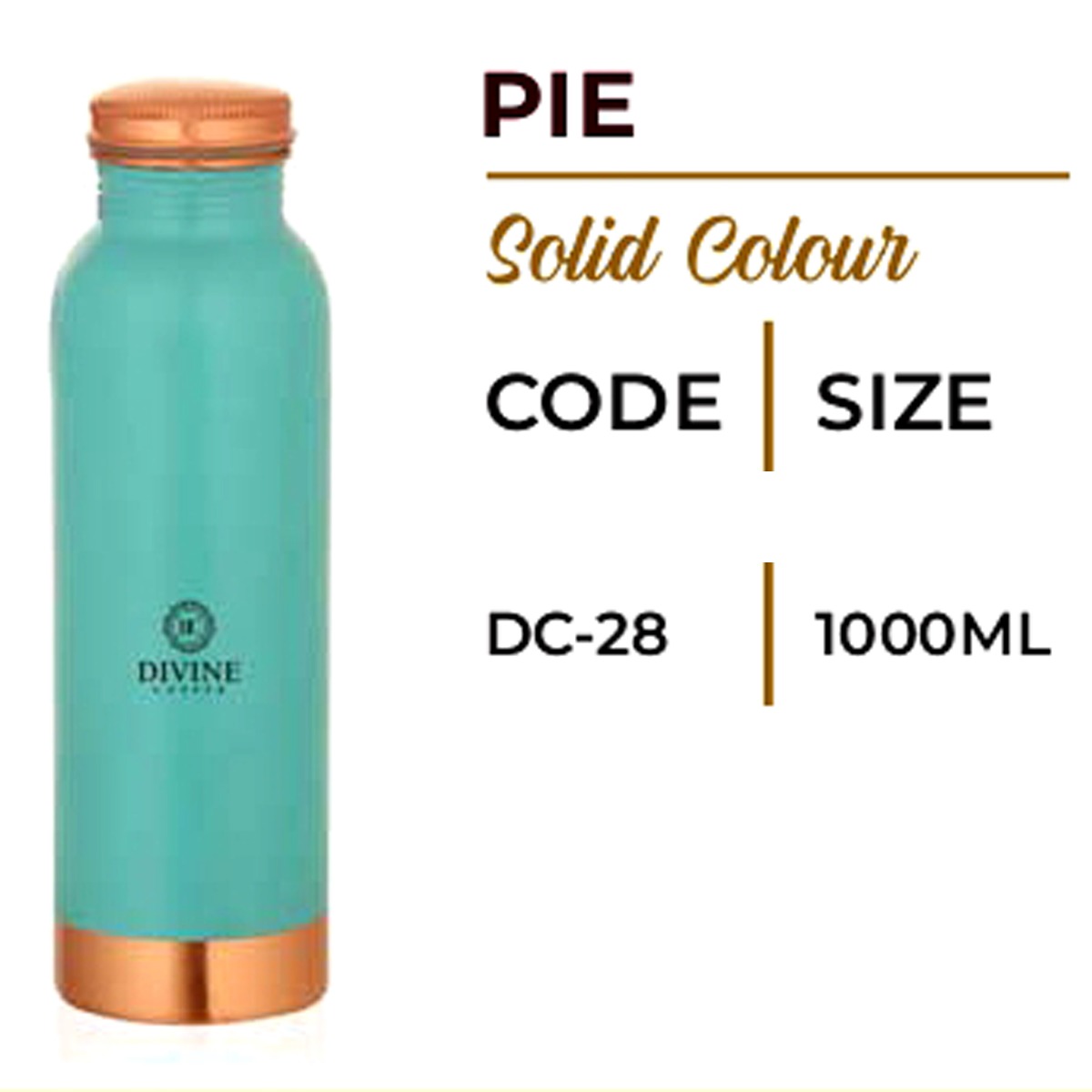 PIE SOLID COLOUR SEA GREEN PLAIN DC28