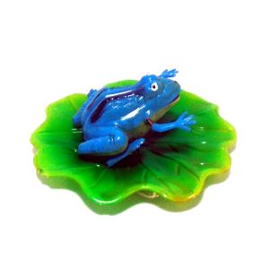 Magnet frog on leaf