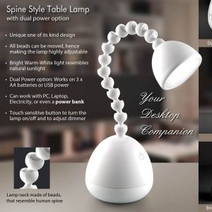 Flexi desk lamp with dual power option