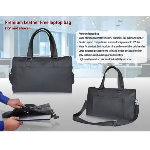 Premium Leather Free Laptop Bag (15" and above)