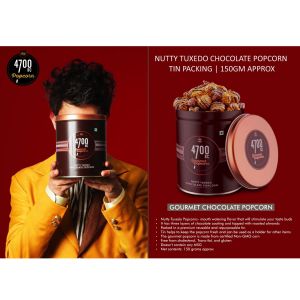 101-E339*4700BC Nutty Tuxedo Chocolate Popcorn  Tin Packing  150gm approx 