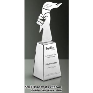 SS Small Flame trophy with base