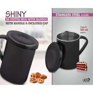 Shiny SS Coffee Mug With Handle 