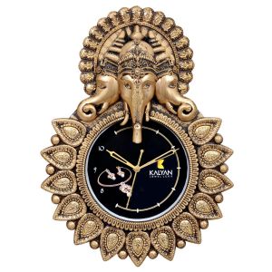 Gajanan Wall Clock (Golden)