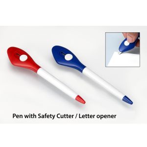 Pen with Safety Cutter Letter opener