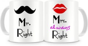 Mr. & Mrs. Right Couples Ceramic Mug