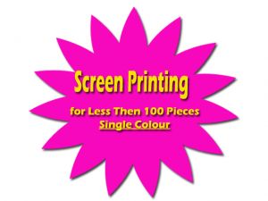 Screen Printing Charge (Single Colour) Per 100 impresion