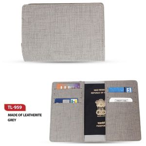 TL-959*Passport Cover Leatherite (Gray Colour)