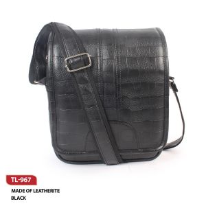 TL-967*Messenger Bag Leatherite (black)