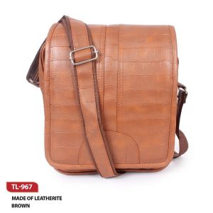 TL-967T*Messenger Bag Leatherite (Tan)