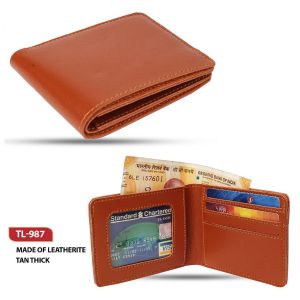 TL-987*Wallet  Leatherite (TAN THICK)
